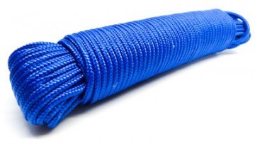 Blauw touw 4 mm polypropyleen 30 meter