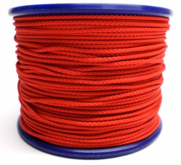 Rood gevlochten touw 3 mm per meter