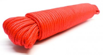 Rood touw 10 mm polypropyleen 30 meter