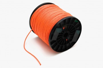 Touw geslagen pp 6 mm oranje per meter